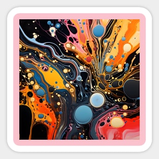 Vibrant Euphoria Abstract Canvas Sticker